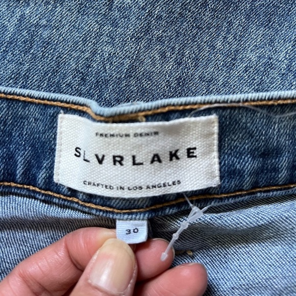 SLVRLAKE London Crop Straight Leg Jeans King Canyon Wash Size 30 - Picture 3 of 17